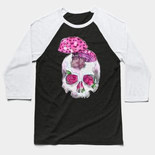 Skull and Mushrooms Baseball T-Shirt